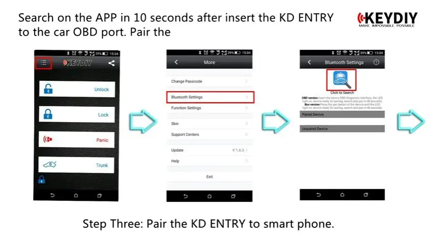 B-OBD KD вход для смартфонов в автомобиль пульты вход замок/разблокировка/багажник KD OBD вход без провода не нужен для ключа смартфона