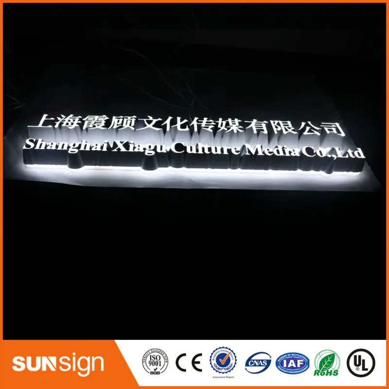 custom acrylic led edge lit sign mini led signage photo