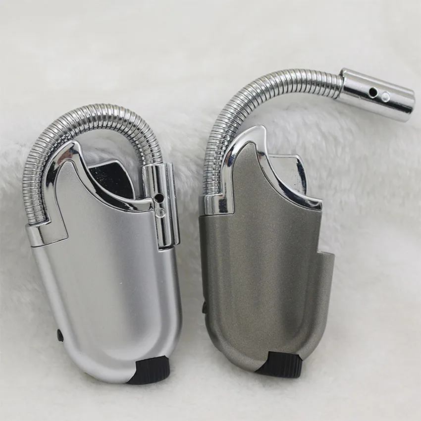 

Hose Torch Turbo Lighters Flexible Bendable Pipe Torch Inflatable Gas Jet Lighter With Light BBQ Ignition Campfire Gas Stove