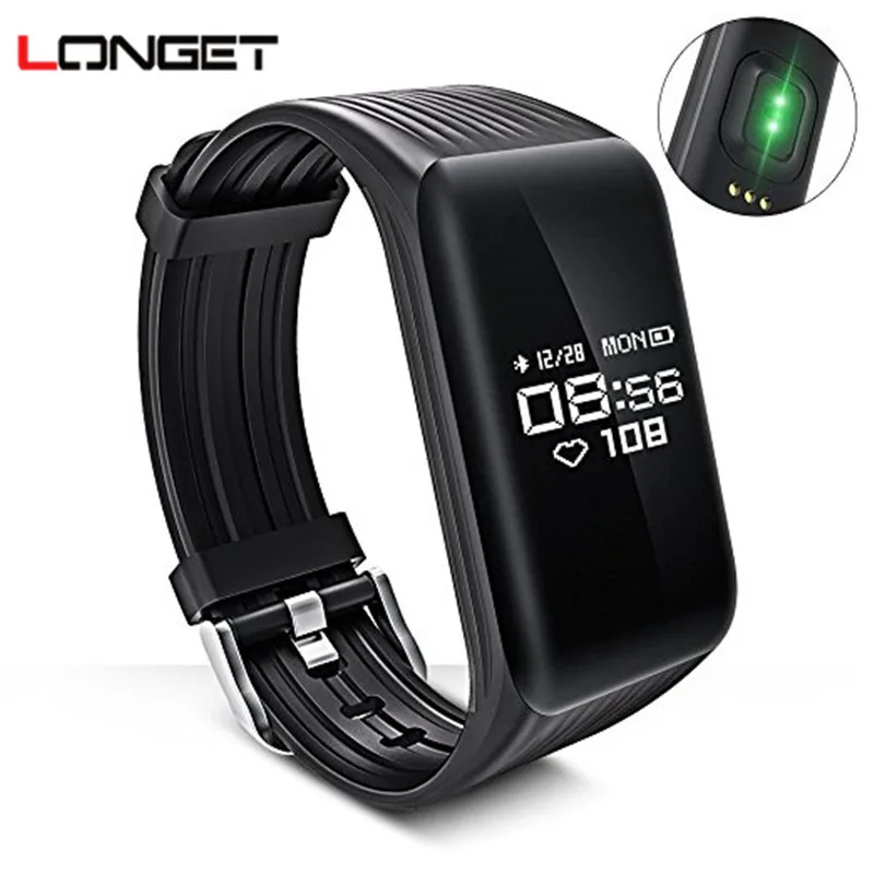 

Longet K1 smart bracelet Fitness Tracker Heart Rate Monitor Wristband bluetooth Step Counter Activity Monitor band for Men Women