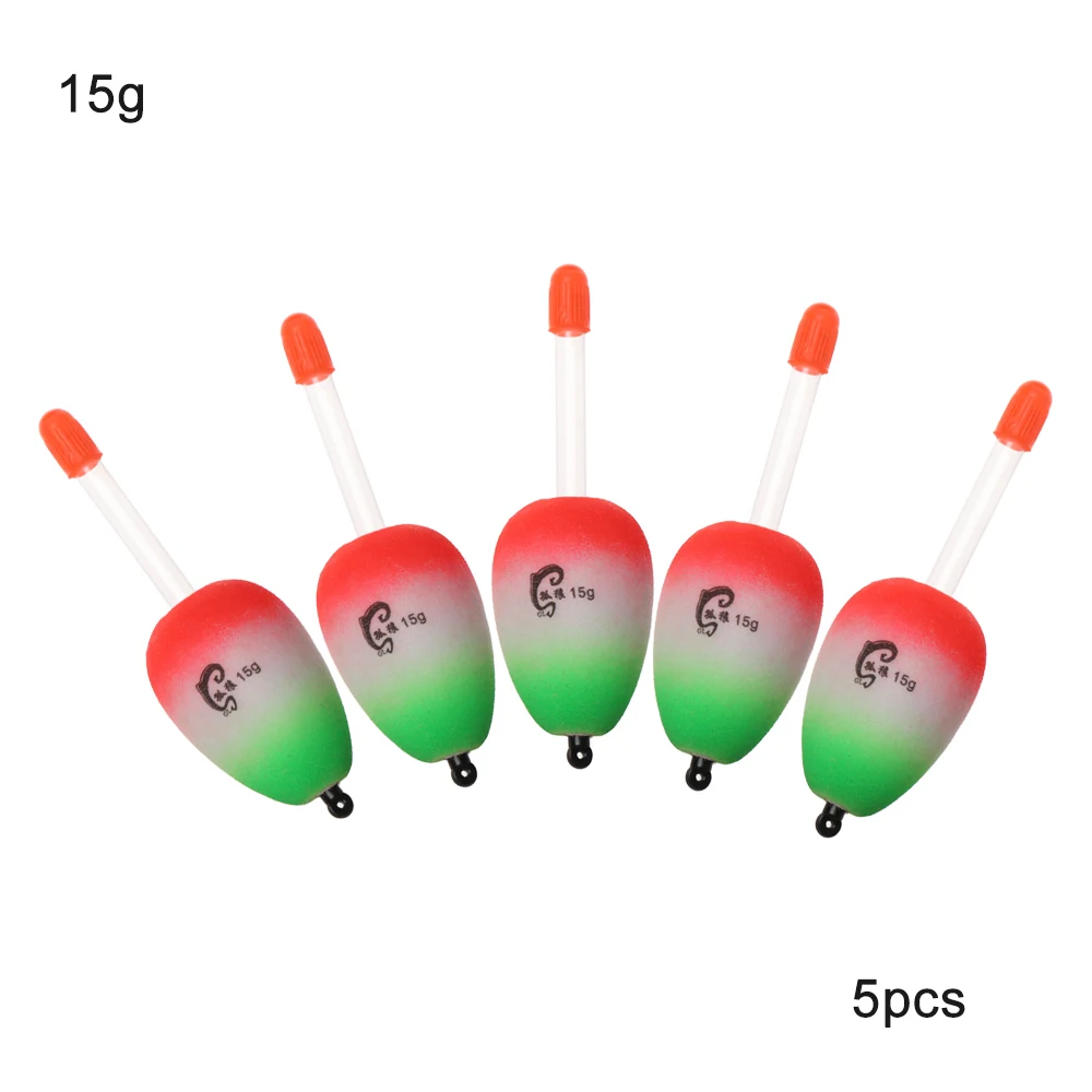 5 шт./компл. EVA светящаяся плавающая поплавки море рыболовная удочка ярких Жесткий Хвост живота поплавки 10 г/15 г/20 г/30 г/40 г/50 г/80 г/90 г/100 г - Цвет: 15g