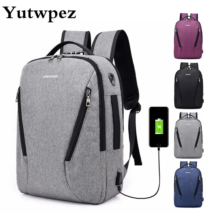 

Anti Theft Backpack Usb Charger Backpacks for Men Female Schoolbag Laptop Bagpack for School Canvas Back Pack Women Backbag Bags