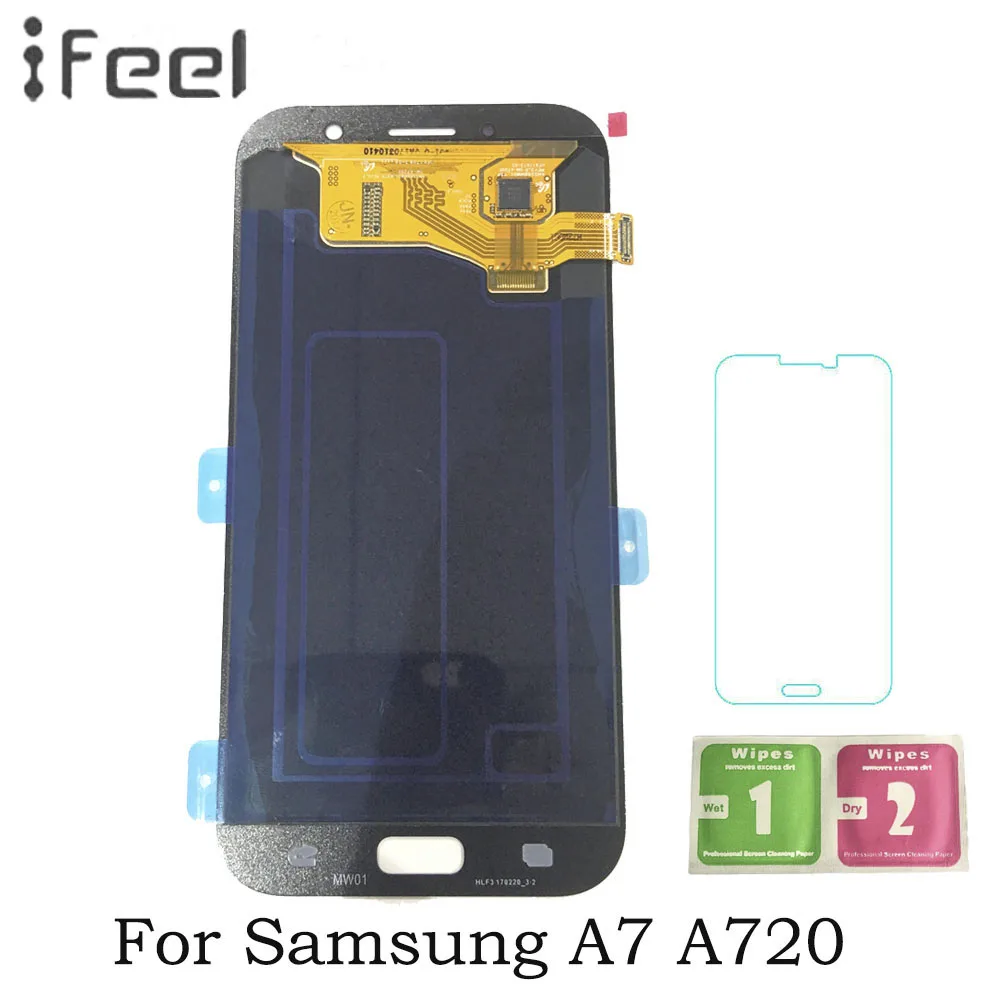 

Super AMOLED Phones LCD For Samsung Galaxy A7 2017 A720 A720F A720M LCD Display + Touch Screen Digitizer Assembly Free Shipping
