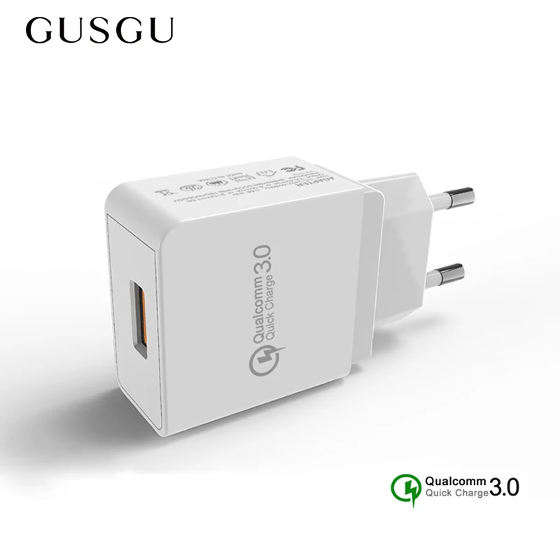Быстрое зарядное устройство GUSGU быстрое USB 3 0 для iPhone XS XR 8 7 iPad настенный адаптер
