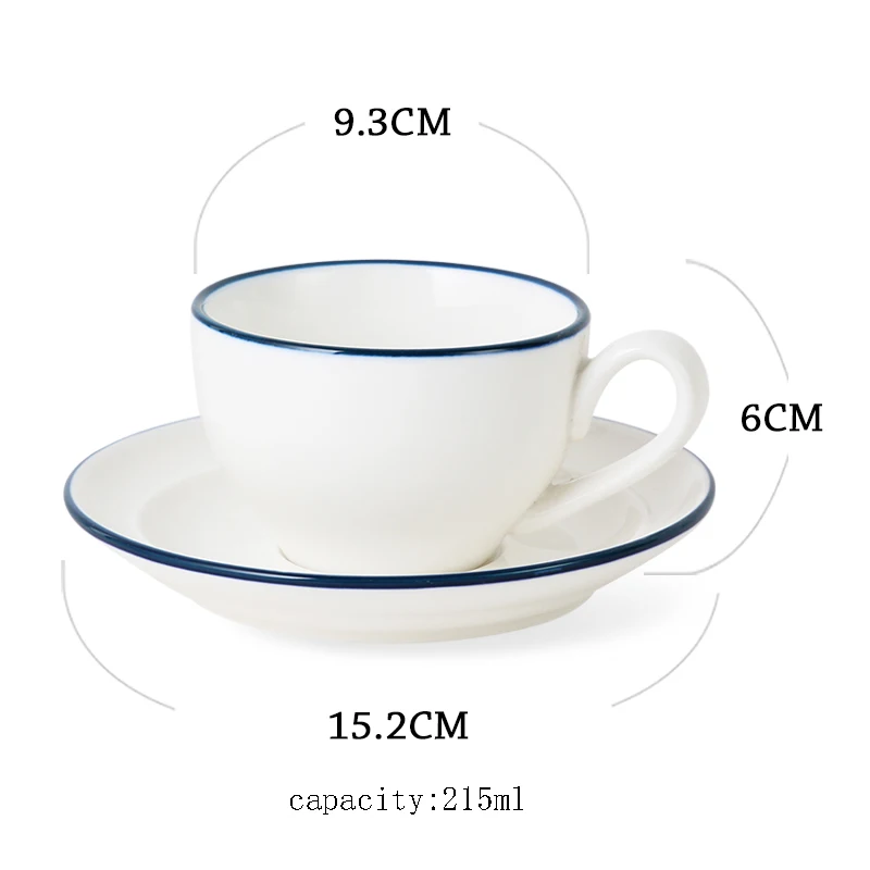 Керамическая черная чашка с блюдце 215 мл|cup with|tea cupmilk mug |