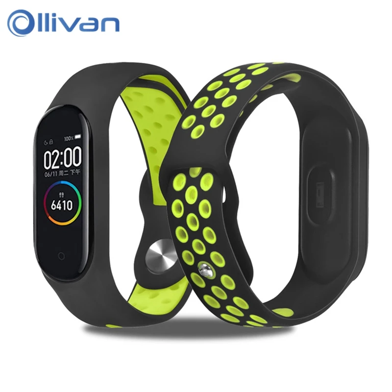 Силиконовый ремешок для xiaomi mi Band 4 умный Браслет спортивный band 3/4 сменный браслет