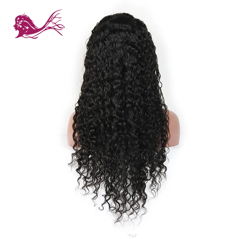 EAYON волос Glueless Синтетические волосы на кружеве натуральные волосы парики Реми глубоко вьющиеся для черных Для женщин с волосами младенца 130 предварительно сорвал бразильский