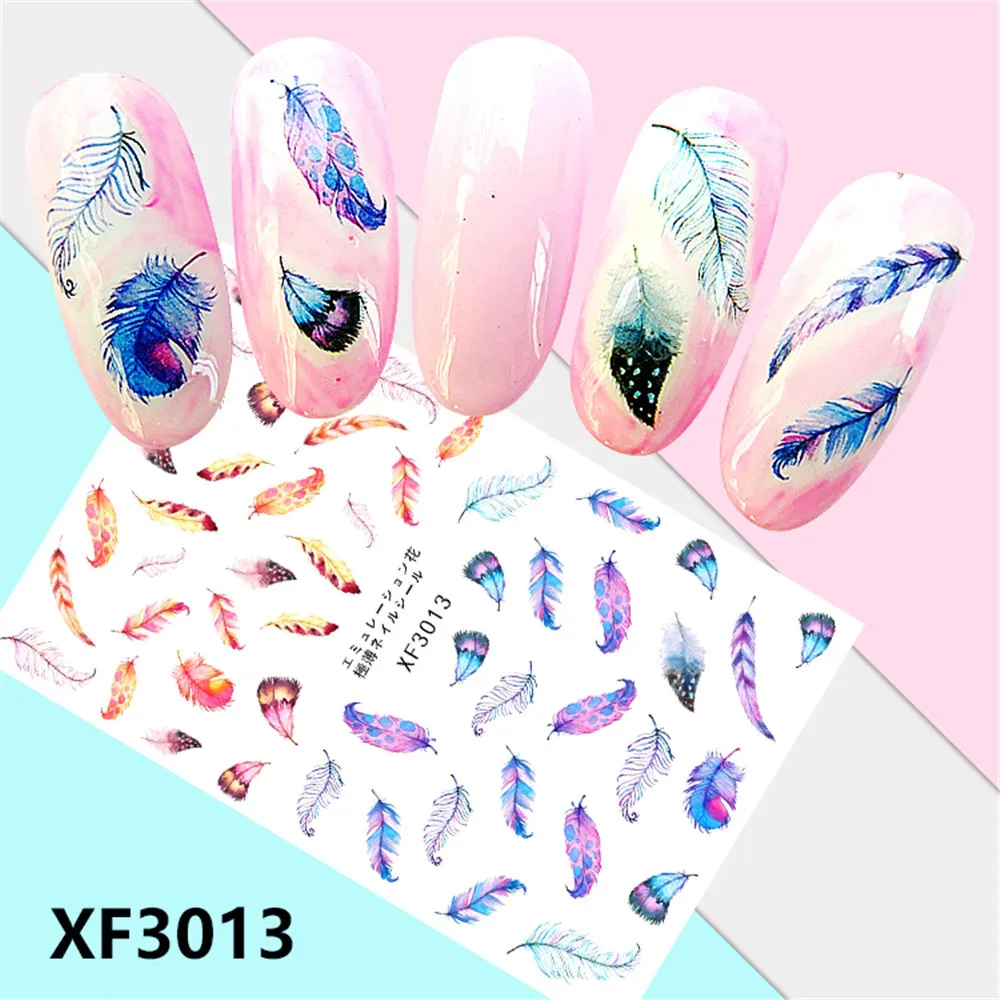 #501 2018 New Fashion Fresh Style Flower Print 3D Nail Art Stickers Manicure Adhesive Transfer Decals Freeship | Красота и здоровье
