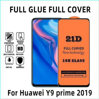 

50pcs Full Glue Tempered Glass 21D For Huawei P40 Lite E P30 Mate 30 20 Nova 7i Y7 Prime P Smart Guard Screen Protector Film