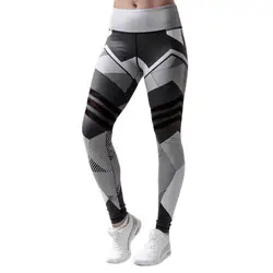 2017 новые хорошо продуманные Лоскутные Печатные Сексуальные облегающие брюки женские узкие брюки женские для фитнеса Упражнения для брюк