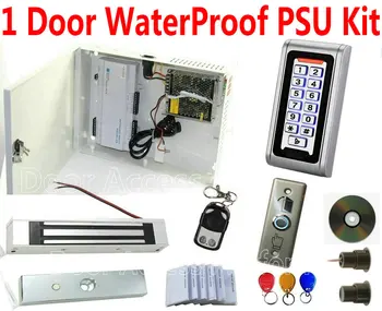 

1 Door WaterProof Door Controller+Metal Keypad/RFID Card reader For One Door Entry+Exit Electro Magnetic Lock+Remote controllers