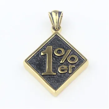 

Men Gold 316L Stainless Steel 1%ER Motorcycle Club Biker Pendant Men's Jewelry