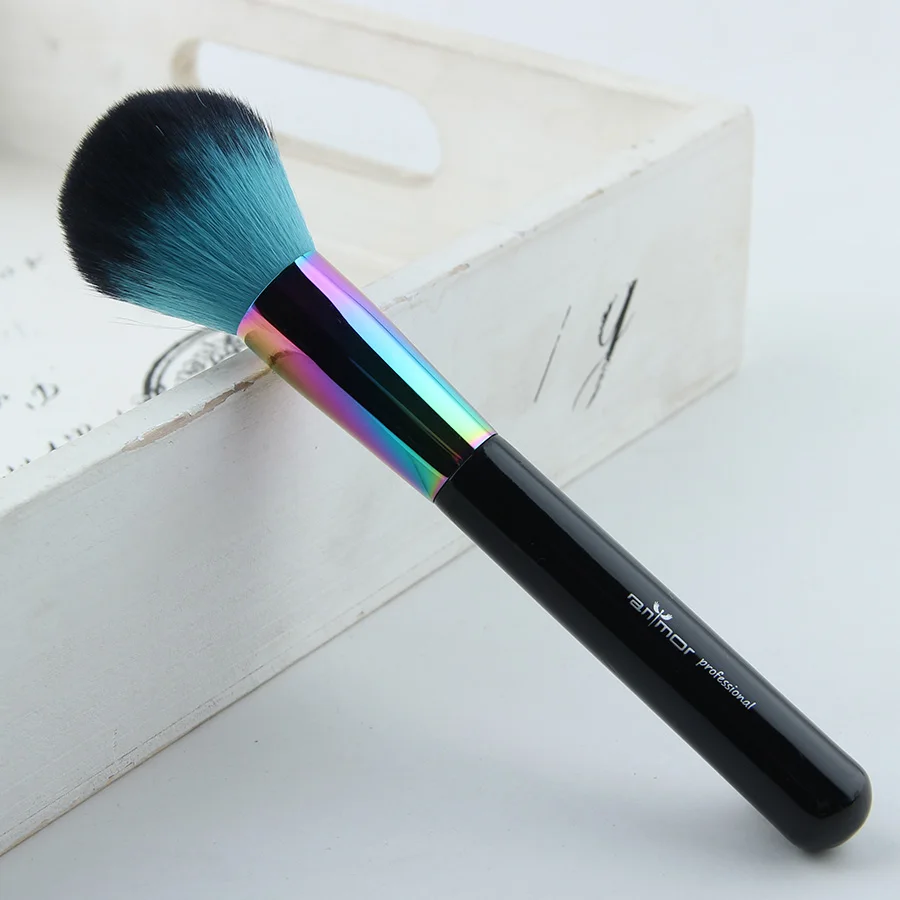 

2019 Anmor 1Pcs Rainbow Makeup Brushes Foundation Professional Duo Fibre Eye Blending Fan Make Up Brush Pedzelki Do Makijazu