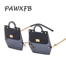 PAWXFB 2019 Vintage Special Sunglasses Women Men New Rimlesss Sunglasses Ladies UV400 Shades
