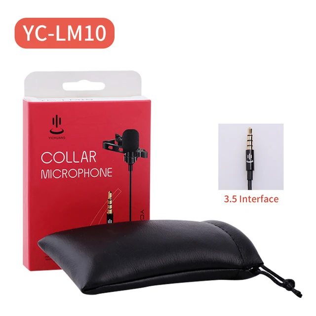 Lavalier Audio Video Microphone Clip-On Condenser Mic Recorder For 3.5mm Lightning phone iPhone Xiaomi Camera VS BOYA LM10 - Цвет: Серебристый