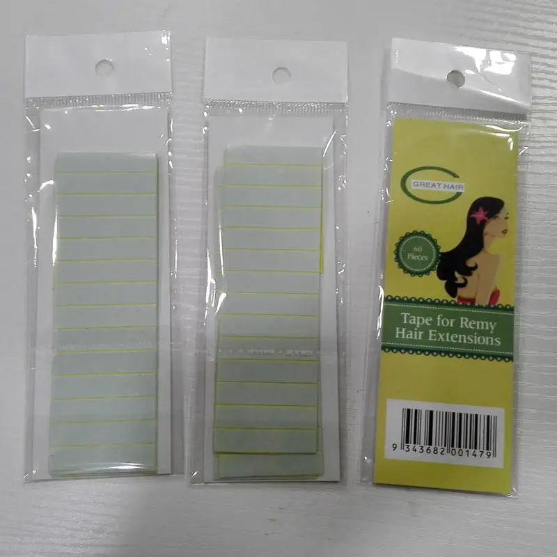 120pcs 4cm X0.8cm 스킨 웨프트 헤어 익스텐션을 위한 강력한 더블 테이프 스티커 레미 헤어용 더블 테이프 헤어 익스텐션