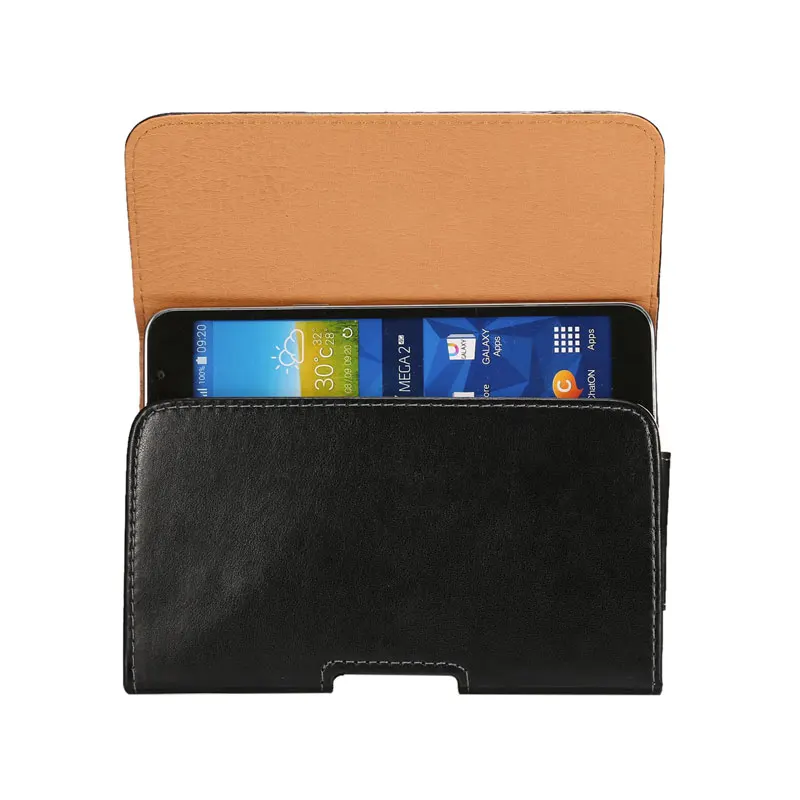 Buy 6.3 inch Leather Pouch men Belt Clip Bag for