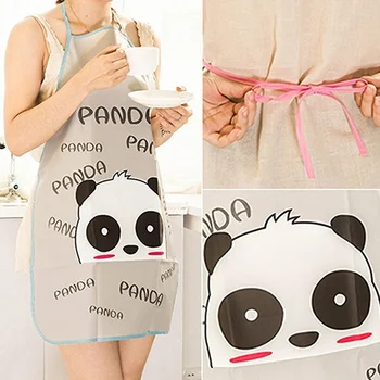 

50Pcs/Lot Hot Sale 3 Style PVC Waterproof Apron Kitchen Cooking Aprons Cute Cartoon Kitchen Dress