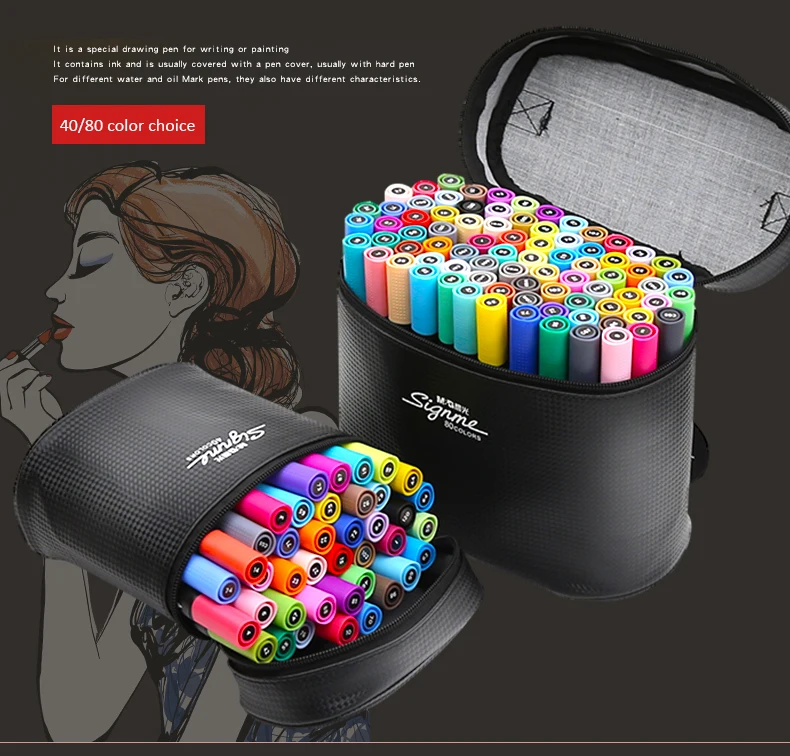 M & G Marcador Oleosa Hand-painted Design