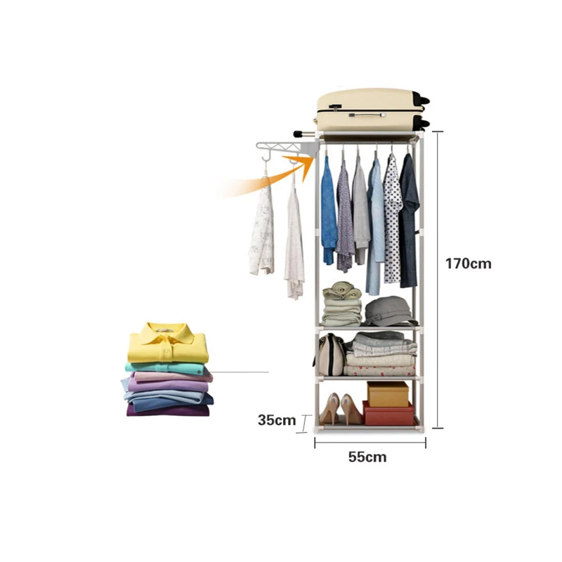  LF Sxsounai Simple coat rack Floor Hanger Creative Clothing rack Bedroom Shelf Foyer Storage Iron h - 32890027102