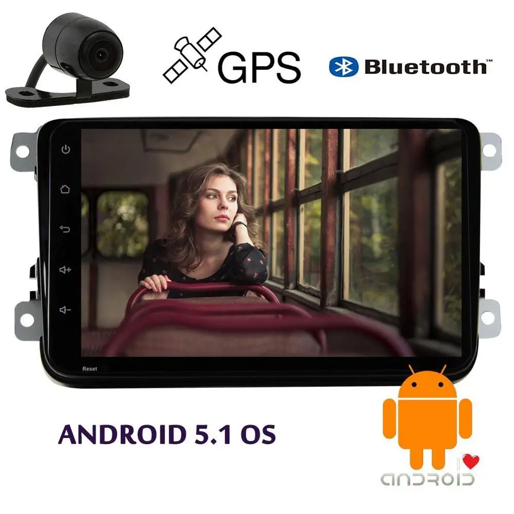 Best for VW Volkswagen Android 5.1 Bluetooth 2 Din Car Audio Stereo Head Unit GPS Navigation Car MP3 Player 2Din In dash Car Radio FM 0