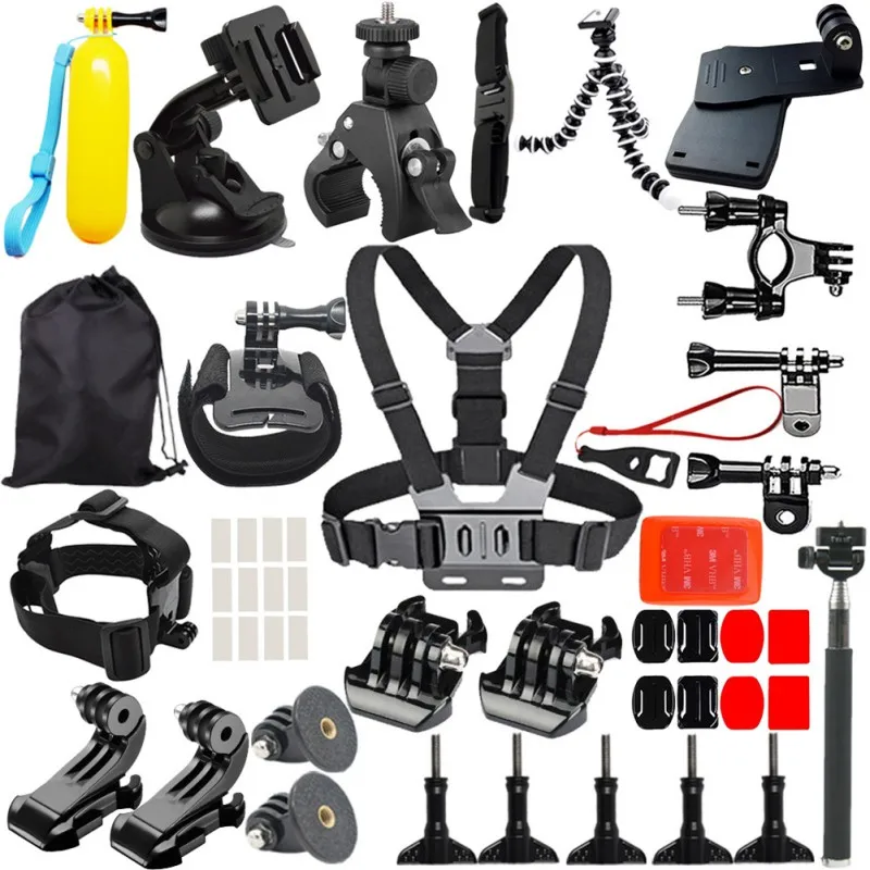 

New 45 In 1 for GoPro Accessories Hero 5 4 3 2 1 Bundle Camera Outdoor Sports Set Kit Gopro fusion waterproof case set