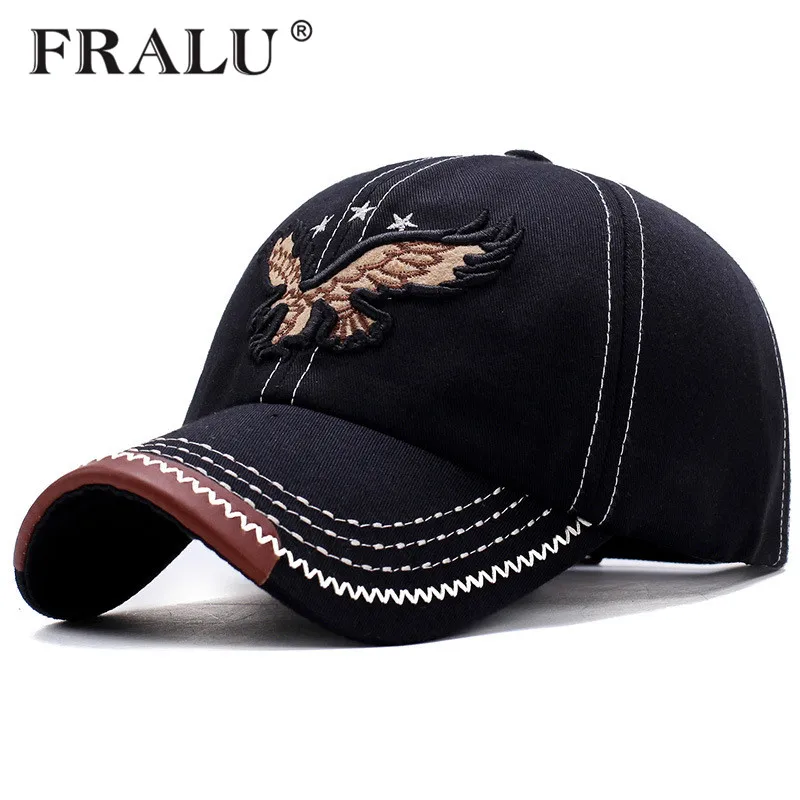 

FRALU 100% Washed Denim Baseball cap Snapback Hats Autumn Summer Hat for Men Women Caps Casquette hats Letter Embroidery Gorras