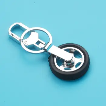 

Metal Car Wheel Tyre Tire Pendant Key Chain Keychain Keyring KeyFob Fit For Mazda Ford VW Golf Passat Car Styling Accessories