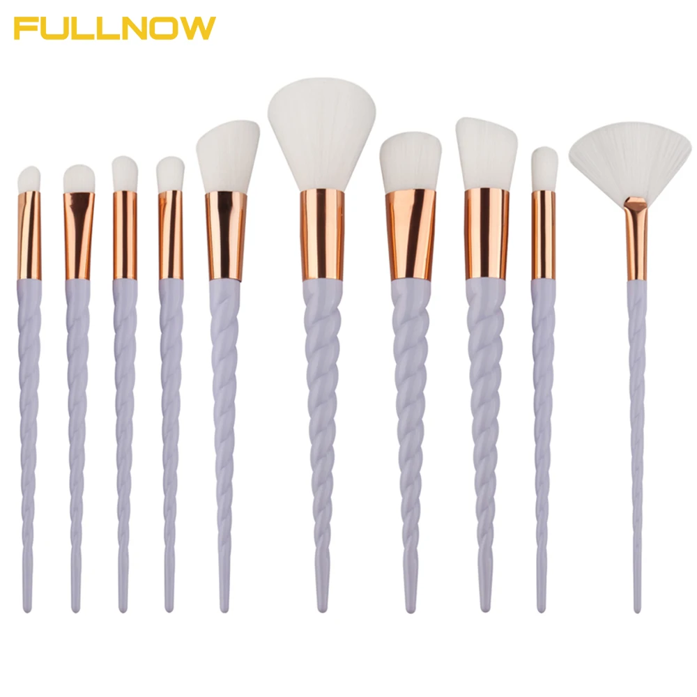 

FULLNOW Thread 10pcs Professional Makeup Brush Set Make Up Brushes Blending Powder Foundation Blush Eye Eyebrow Contour Brush.