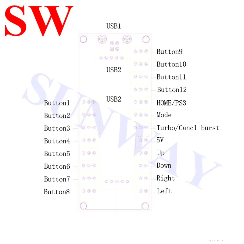 DIY аркадная игра набор деталей нулевой задержки USB энкодер к ПК с аркадная Sanwa 5Pin джойстик+ sunway кнопка для Jamma машины