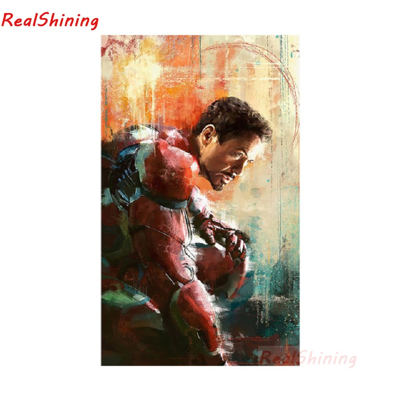 

5D Diy Diamond Painting Cross Stitch full Square Diamond Embroidery The Avengers superhero picture for room Decor H1543