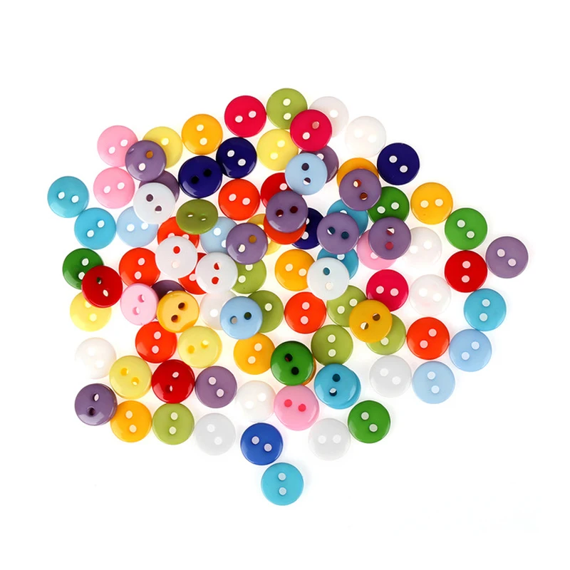 

300Pcs Mixed 9mm Round Resin Sewing Buttons For Kids Clothes Scrapbooking Needlework Decorative Botones DIY Accessories