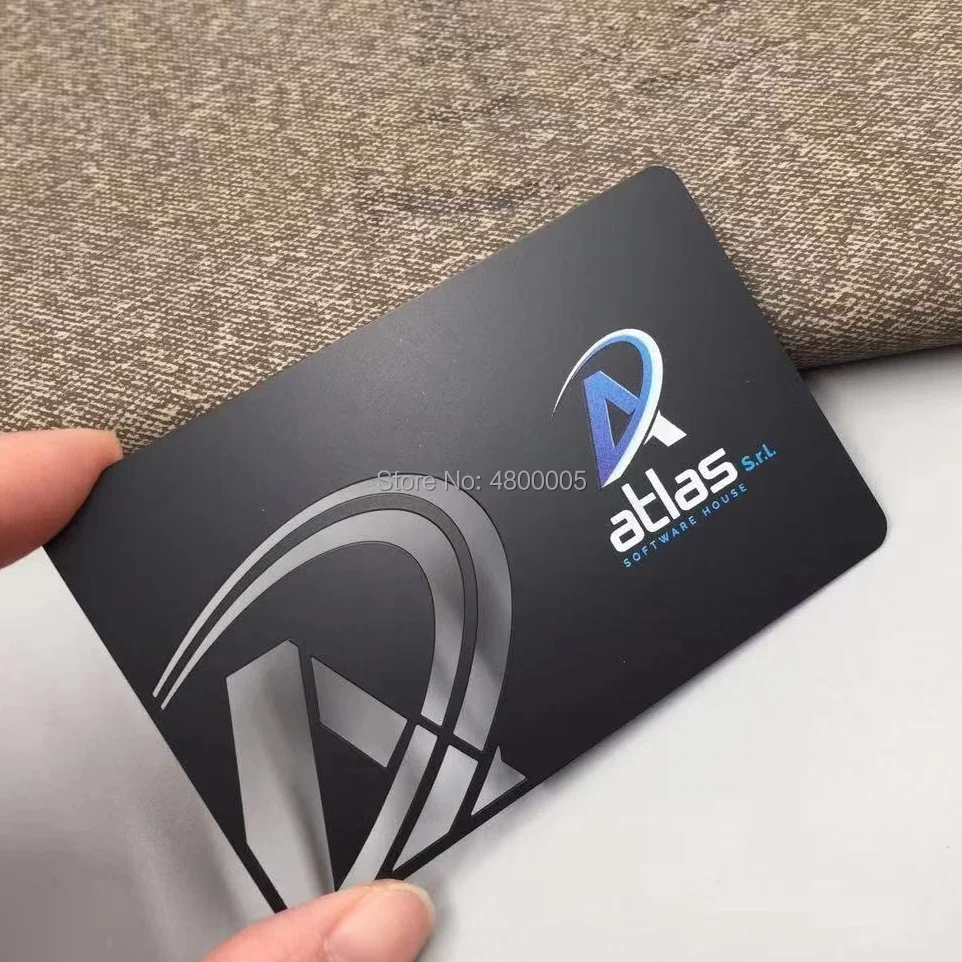 Screen printing matt black metal loyalty card metal business name card|Business  Cards| - AliExpress