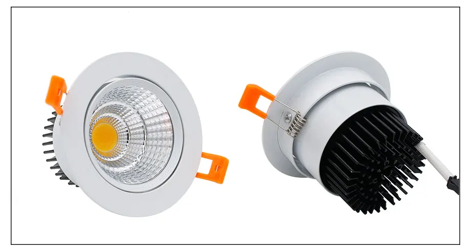 [DBF]Angle Adjustable 5W 9W 12W COB LED Recessed Downlight 3000K/4000K/6000K LED Ceiling Spot Light+AC85V-265V Driver Home Decor