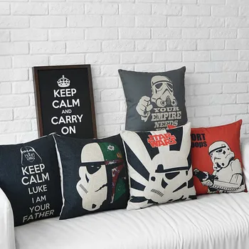 

Vintage Design Star Wars Yoda Car Sofa Cushion Star Wars Movie Posters Pop Office Throw Pillows Home Decor Cushions For 45*45cm