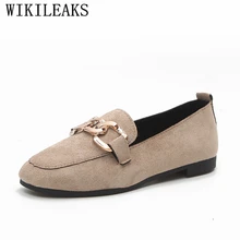 Г. весенне-осенние модные туфли на плоской подошве женская повседневная обувь с металлической цепочкой женские плоские квадртаные носки Лоферы без застежки zapatos mujer