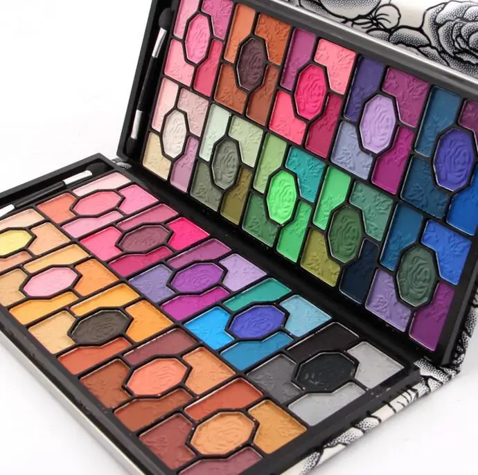 

MISS ROSE Largest Makeup Palette Magnetic Eye Shadow Case Cosmetic Organizer Makeup Rose pattern wallet Maquiagem Maquillage