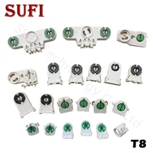 10 шт. T8 лампа для ног G13 флуоресцентный Держатель Для Ног Кронштейн для лампы база для ног панель освещения аксессуары для T8 светодиодный светильник