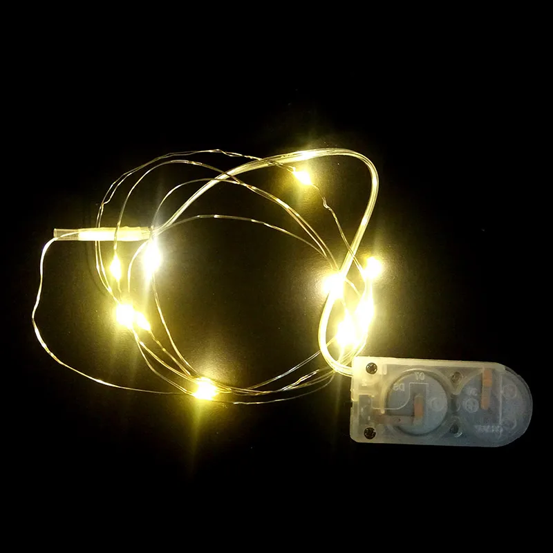DIY Mini 1 м 10 светодиодная гирлянда на батарейках медная проволока для