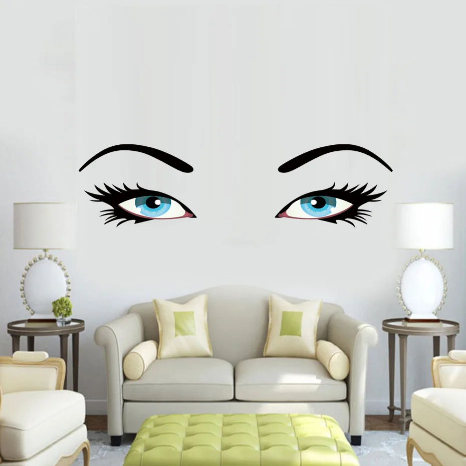 Eye Eyelashes Wall Decal Art Vinyl Home Wall sticker Large Lashes