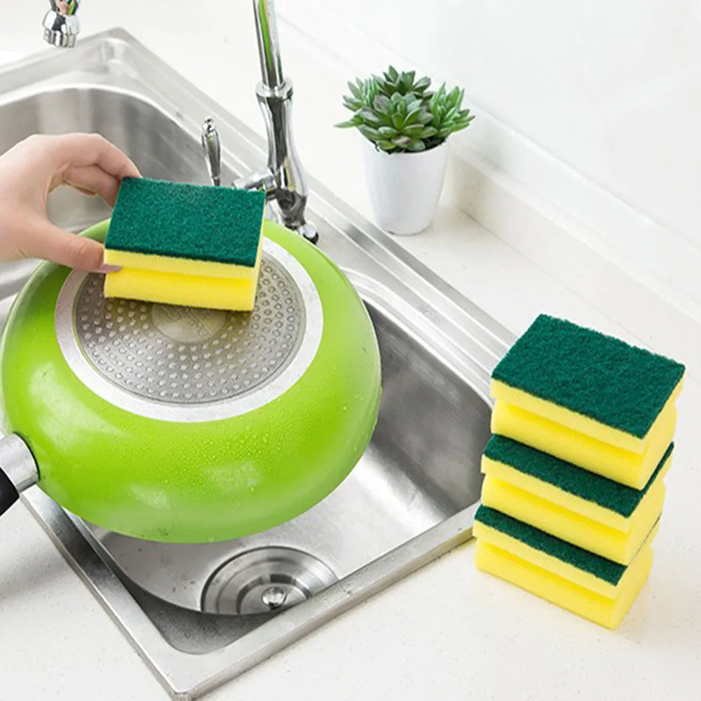 

5pcs Magic Wipe Dish Sponge Kitchen Clean Scouring Cloth Dish Washing Sponge Kitchen Cleaning Tools kitchen accessories 2019