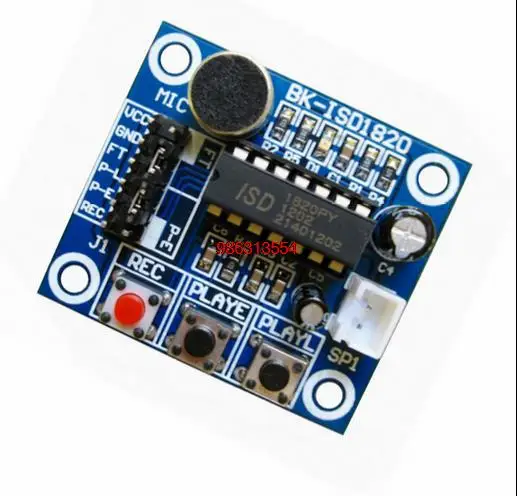 

10PCS/LOT Isd1820 recording module voice board module recorder amplifier