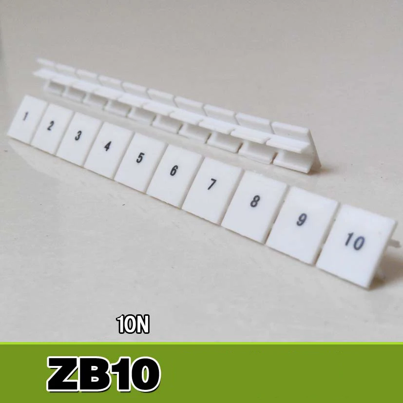 Uk10N Morsettiere Din Rail Maker Strisce Con Numeri Stampati Zb10