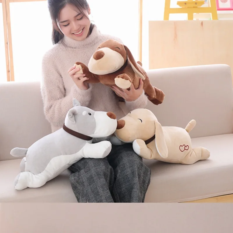 1Pc 30 70Cm plush stuffed dog toy lying down Cute Down Cotton Soft