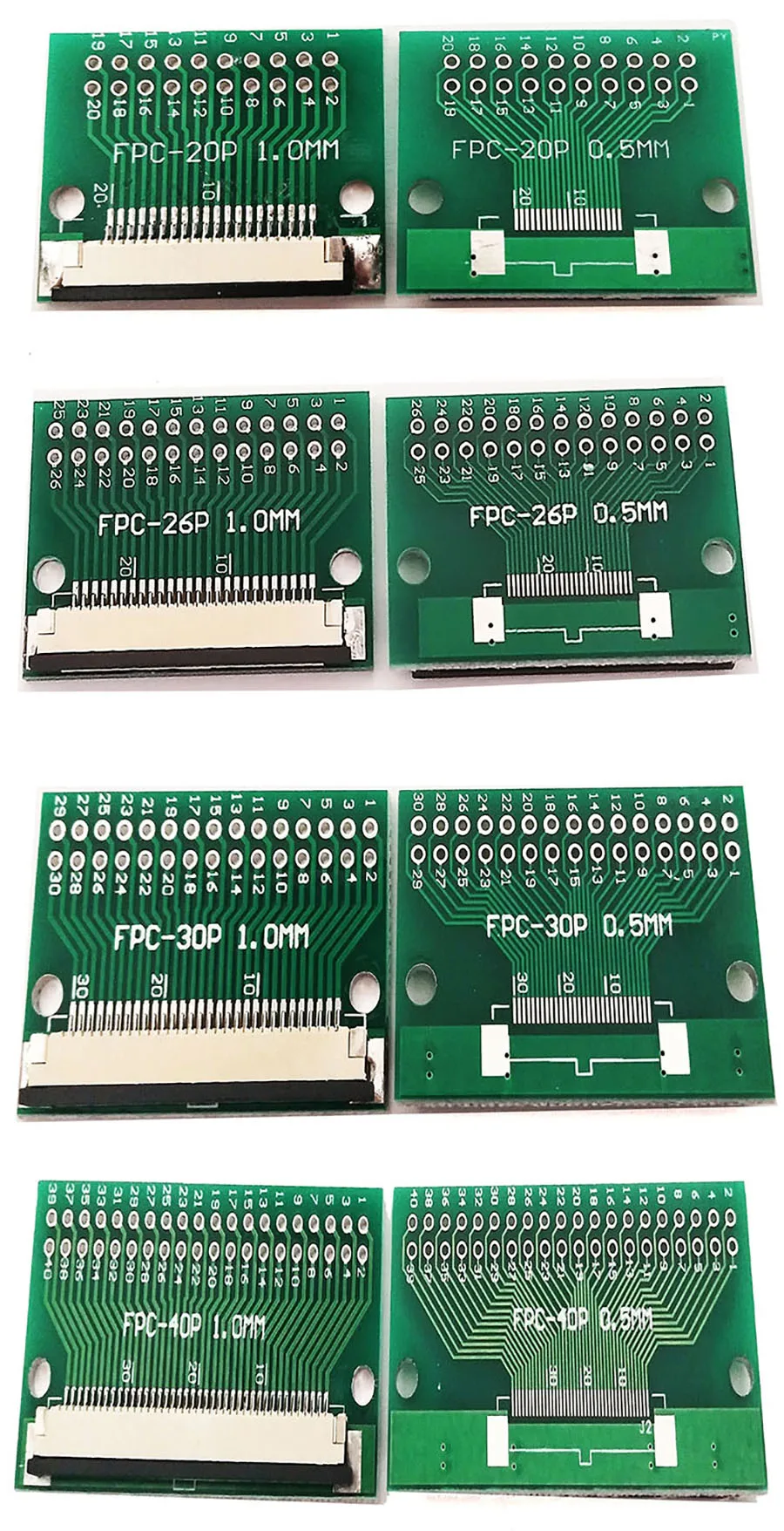 1 шт. FFC FPC адаптер с покрытием пайки сиденье 1,0 мм Шаг FPC-6P 8P 10P 20P 26P 30P 40P разъем сквозное отверстие DIP PCB