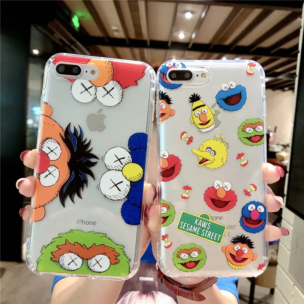 

2018 Sesame Street Air Cushion Silicone TPU Case for iPhone X/XS/XR/XS MAX,Cute Cover For iphone 6G/6plus/7G/8plus Fitted Case