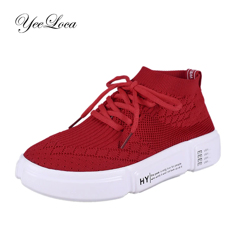 red sock sneakers