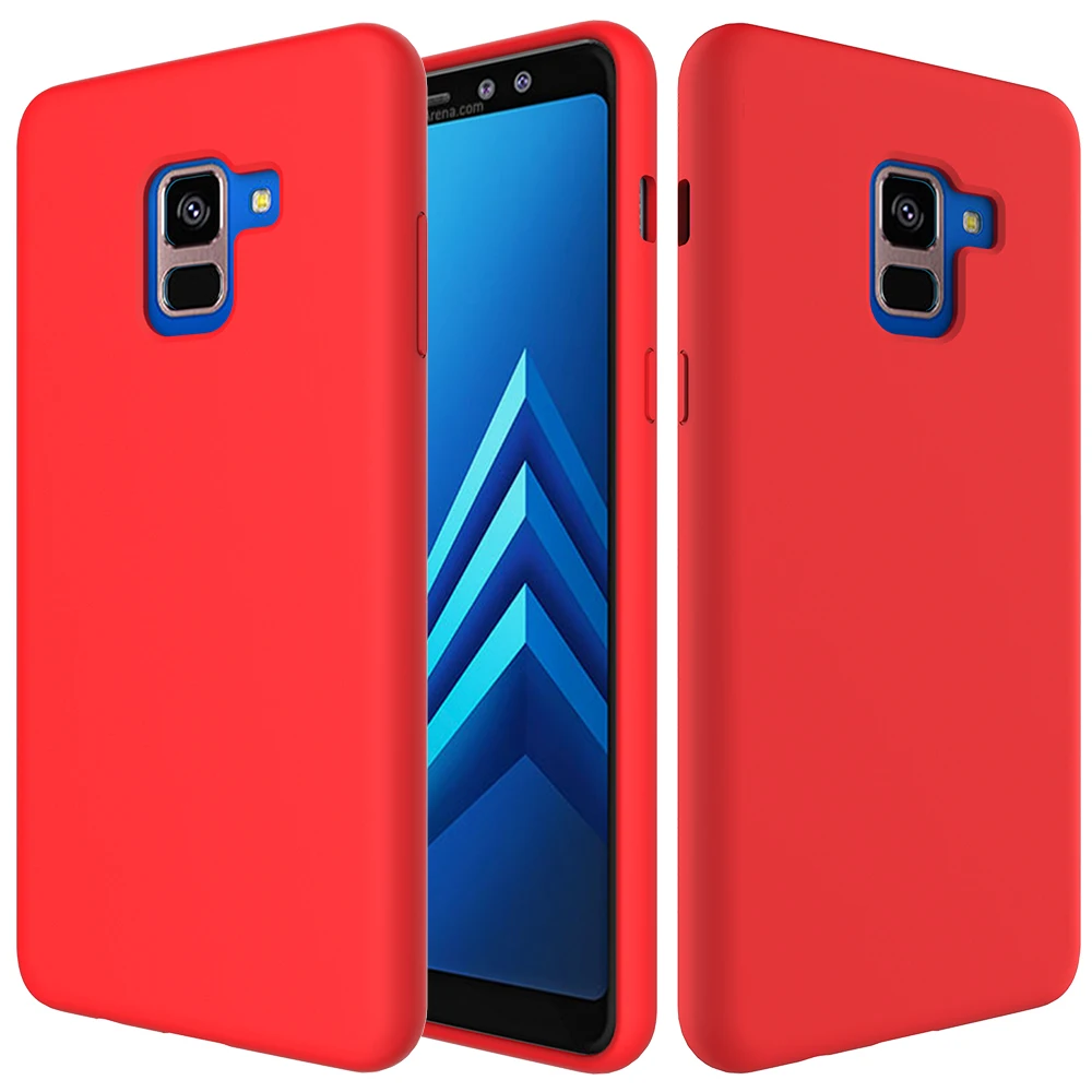 Для samsung Galaxy A8 Plus мягкий жидкий силиконовый чехол-накладка для samsung A8 plus A9 S10 5G A70 M20 M10 A9S чехол s - Цвет: red