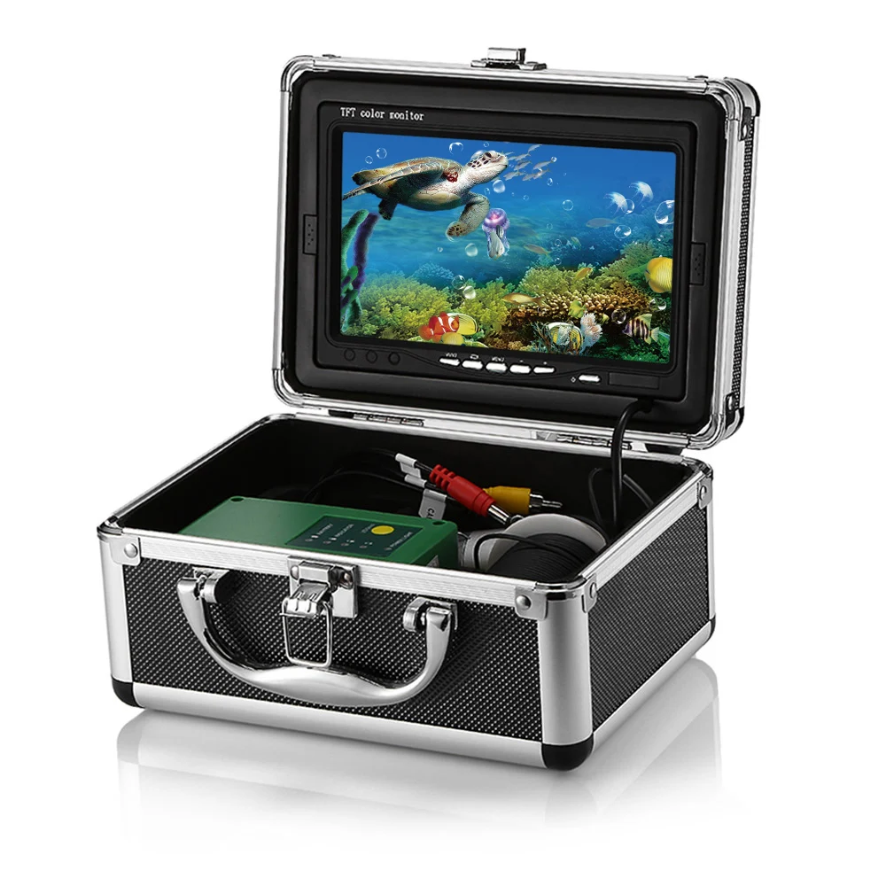 15m 30m 7"in HD 1000TVL Fish Finder Camera Underwater 30pcs White LEDs / IR Lamps Ice Fishing Video Camera 145 Degree IP68