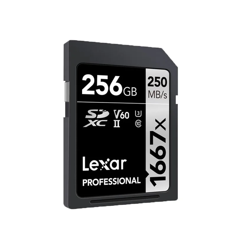 Original Lexar Professional SD Memory Flash Card 1667x SDXC UHS II class 10 V60 256GB kart 3